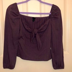 Purple Tie Top
